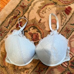 Gilligan & O'Malley Light Blue Lace Push-Up Bra